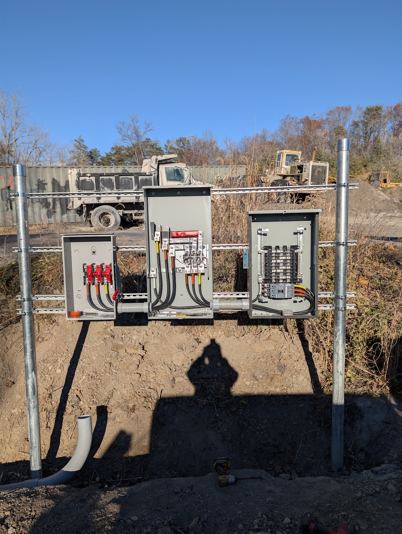 High-capacity service equipment on a job site