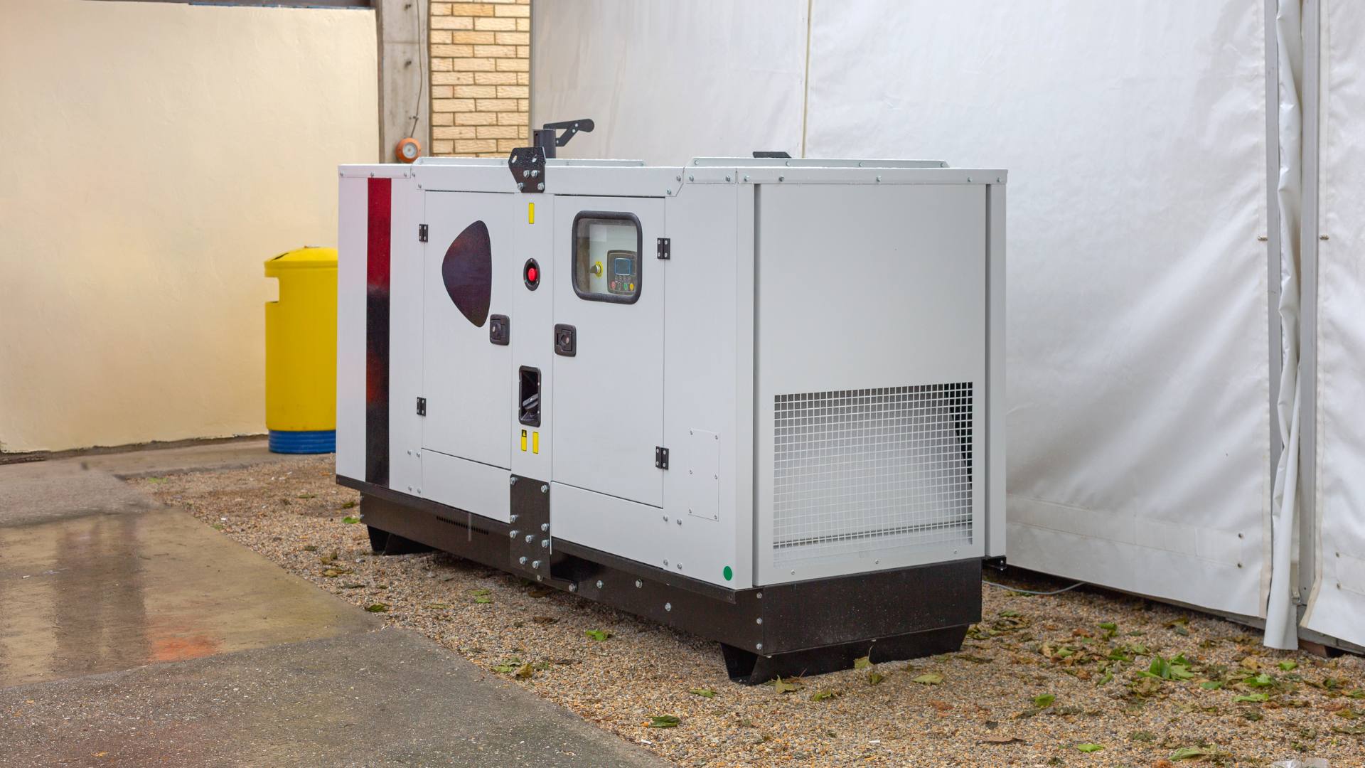Standby home generator installed outdoors
